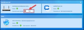 Okno myQNAPcloud brak łączności przez internet.webp