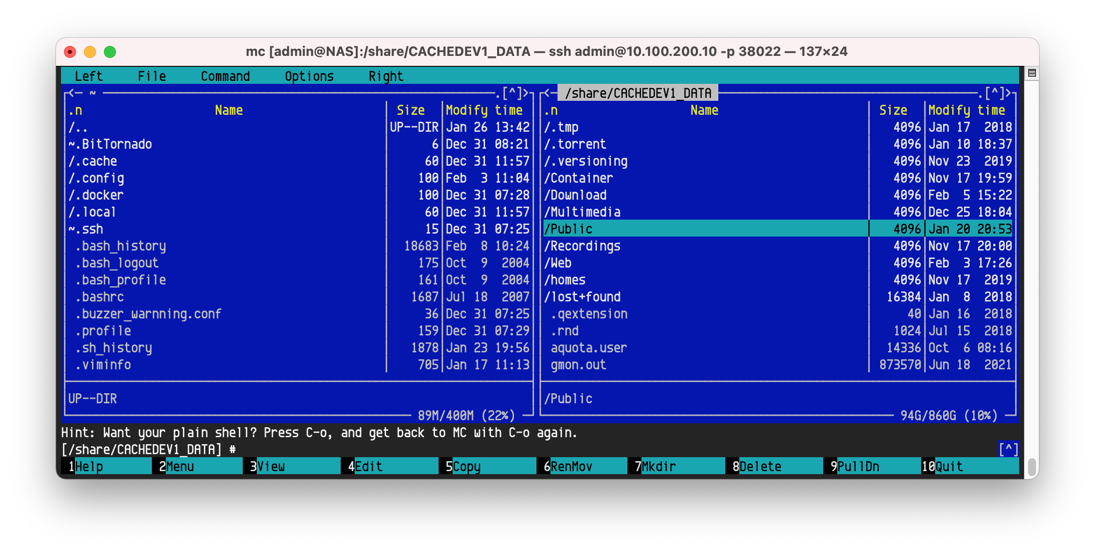 (Linux) Instalacja Midnight Commander (Total Commander na QNAP)