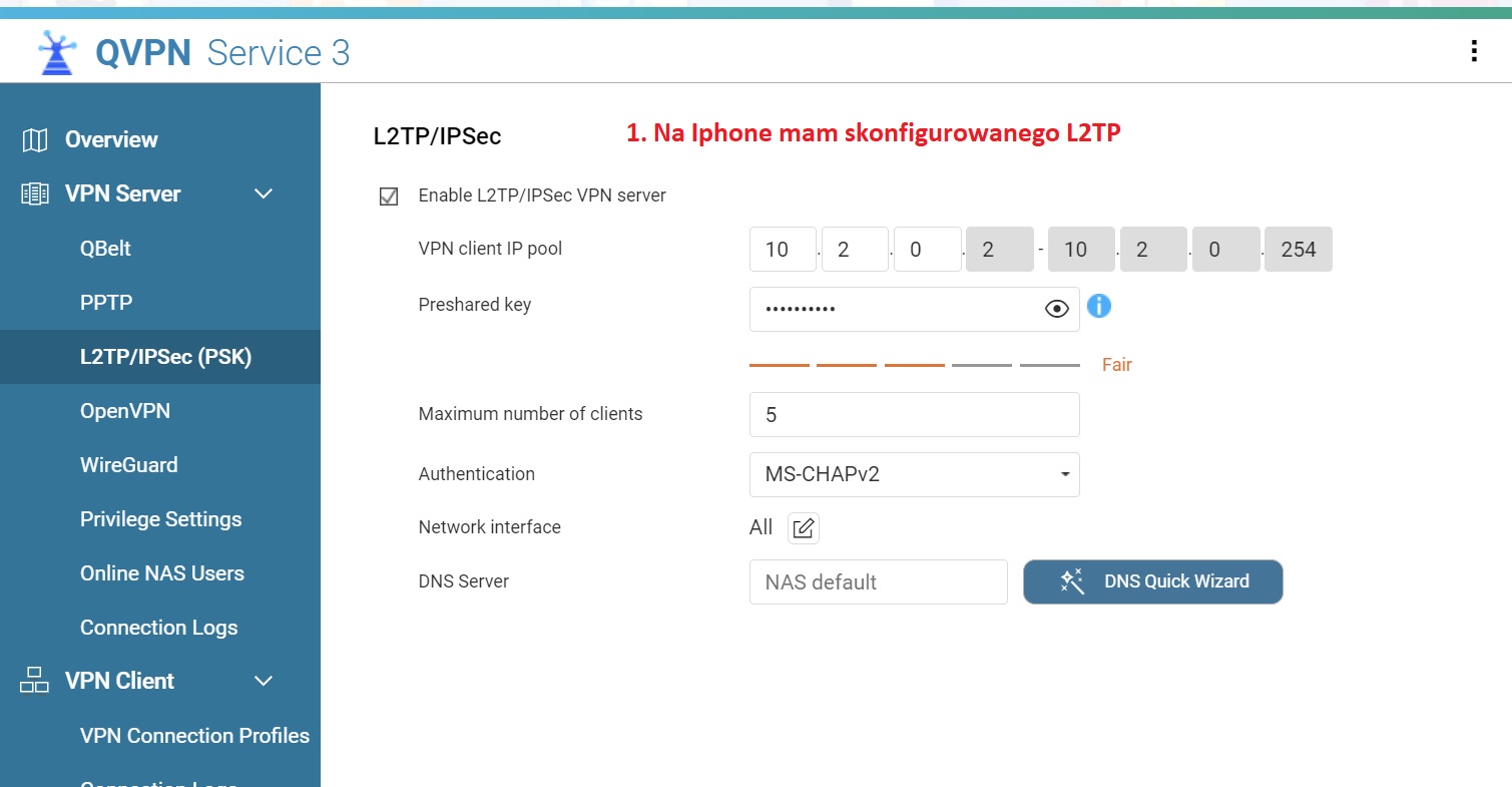 Jak w 2 minuty skonfigurować VPN na QNAP i łączyć się zdalnie z telefonu np. iOS?